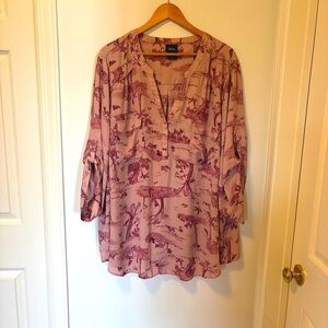 Disney Torrid Bambi Blouse Pink Size 5